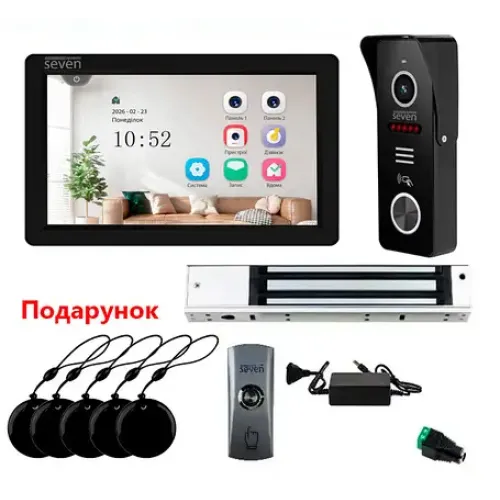Комплект домофону 7 дюймів з магнітним замком 280 кг SEVEN KD-7830d