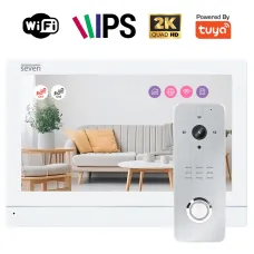Комплект Wi-Fi домофона 7 дюймов с вызывной панелью SEVEN DP-7576/07Kit white