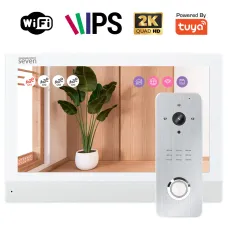 Комплект Wi-Fi домофона 7 дюймов с вызывной панелью SEVEN DP-7579/07Kit white