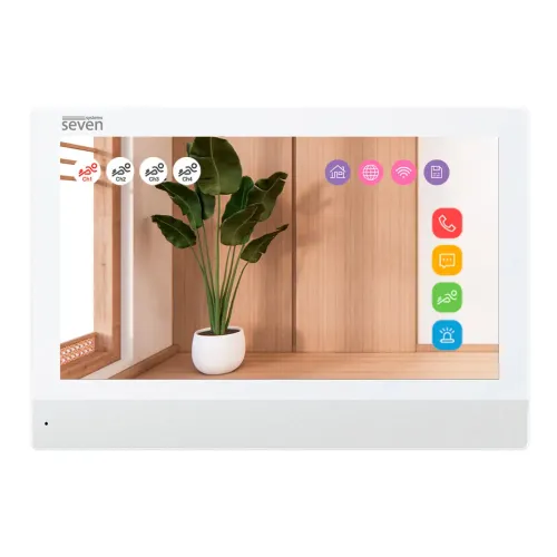 Комплект Wi-Fi домофона 7 дюймов с вызывной панелью SEVEN DP-7579/03Kit White
