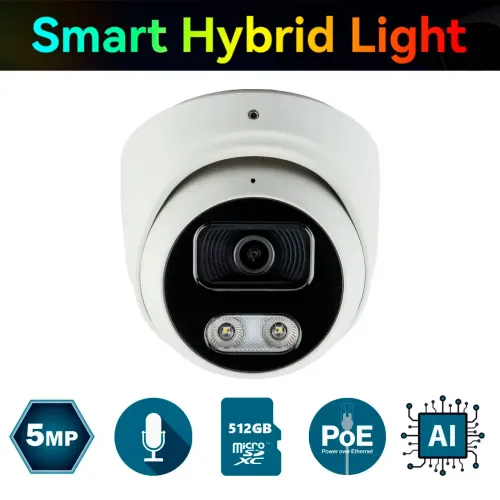 IP-відеокамера 5 Мп SEVEN IP-1015PA-DL white 2,8 мм з розумним подвійним підсвічуванням