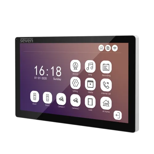 Комплект Wi-Fi домофону 10 дюймів з панеллю виклику SEVEN DP-7517/07Kit black