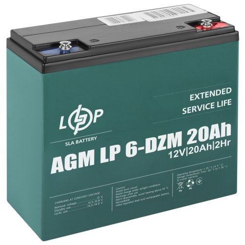 Тяговий свинцево-кислотний акумулятор LP 6-DZM-20 Ah