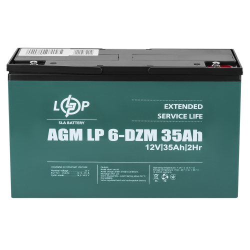Тяговий свинцево-кислотний акумулятор LP 6-DZM-35 Ah
