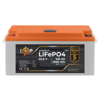 Аккумулятор LP LiFePO4 24V (25,6V) - 100 Ah (2560Wh) (BMS 150/75А) пластик LCD