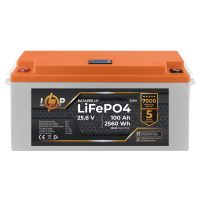 Аккумулятор LP LiFePO4 24V (25,6V) - 100 Ah (2560Wh) (BMS 150/75А) пластик LCD для ИБП