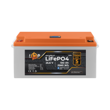 Акумулятор LP LiFePO4 25,6V - 100 Ah (2560Wh) (BMS 100A/50А) пластик LCD Smart BT