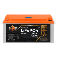 Аккумулятор LP LiFePO4 для ИБП LCD 12V (12,8) - 140 Ah (1792Wh) (BMS 80A/40А) пластик