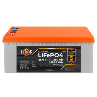 Аккумулятор LP LiFePO4 LCD 24V (25,6V) - 230 Ah (5888Wh) (BMS 200A/100A) пластик