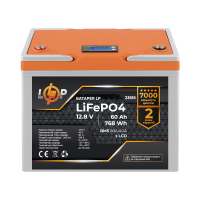 Акумулятор LP LiFePO4 12,8V - 60 Ah (768Wh) (BMS 80A/40А) пластик LCD