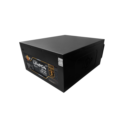 Акумулятор LP LiFePO4 51,2V - 100 Ah (5120Wh) (Smart BMS 200A/100А) з LCD метал Smart RM