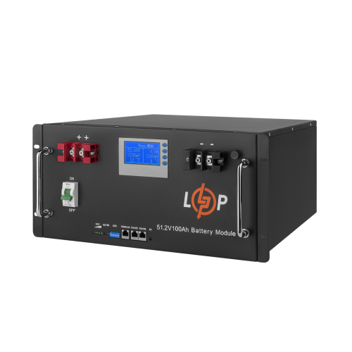 Акумулятор LP LiFePO4 48V (51,2V) - 100 Ah (5120Wh) (Smart BMS 100A) з LCD RM