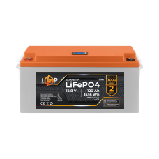 Акумулятор LP LiFePO4 12,8V - 120 Ah (1536Wh) (BMS 80A/40А) пластик LCD для ДБЖ