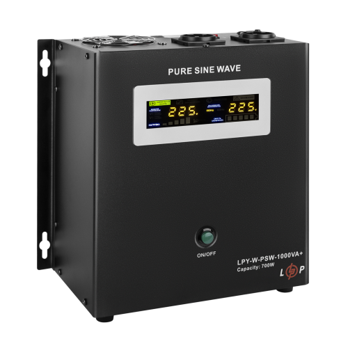ДБЖ з правильною синусоїдою 12V LPY-W-PSW-1000VA+(700Вт)10A/20A