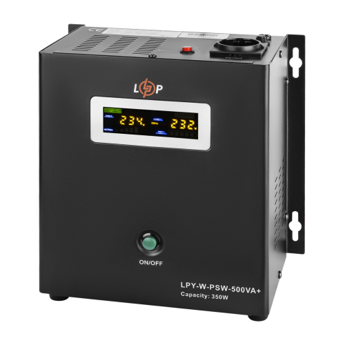 ДБЖ з правильною синусоїдою 12V LPY-W-PSW-500VA+(350Вт)5A/10A