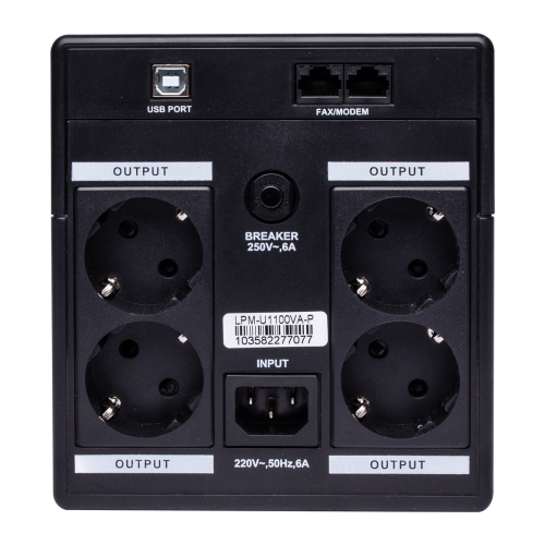Лінійно-інтерактивне ДБЖ LPM-U1100VA-P (770Вт)