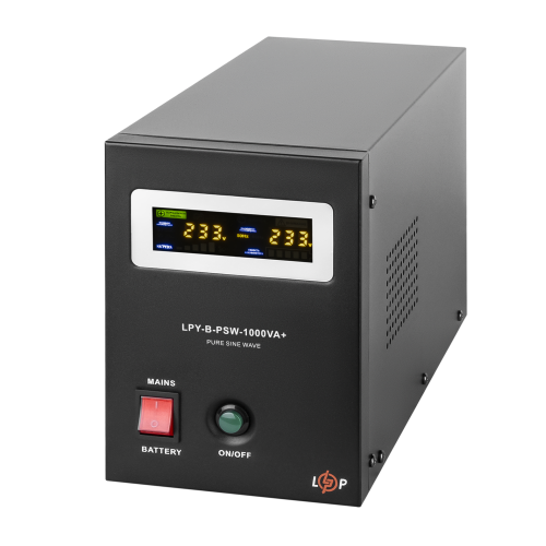 ДБЖ з правильною синусоїдою 12V LPY-B-PSW-1000VA+(700Вт) 10A/20A