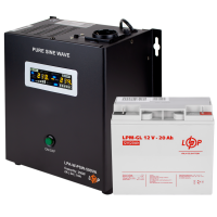Комплект резервного живлення для котла LP (LogicPower) ДБЖ + гелева батарея (UPS A500VA + АКБ GL 270W)
