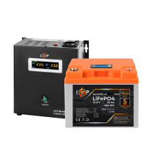 Комплект резервного живлення LP (LogicPower) ДБЖ + літієва (LiFePO4) батарея (UPS W800+ АКБ LiFePO4 640W)