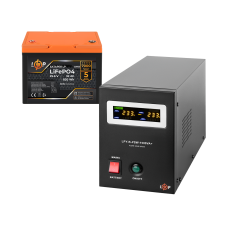 Комплект резервного живлення LogicPower B1500 + літієва (LiFePO4) батарея 820 Wh