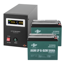 Комплект резервного живлення LP (LogicPower) ДБЖ + DZM батарея (UPS B500 + АКБ DZM 1300W)