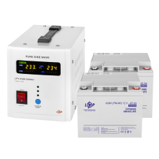 Комплект резервного живлення LogicPower 500 + мультигелева батарея 1080 Ватт (UPS 500+ АКБ MG 1080W)