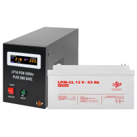 Комплект резервного живлення для котла LP (LogicPower) ДБЖ + гелева батарея (UPS B500VA + АКБ GL 900W)