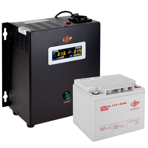 Комплект резервного живлення для котла LP (LogicPower) ДБЖ + гелева батарея (UPS W500 + АКБ GL 520W)