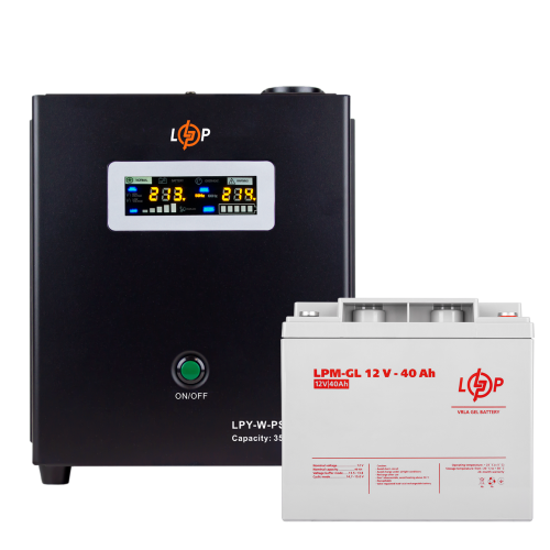 Комплект резервного живлення для котла LP (LogicPower) ДБЖ + гелева батарея (UPS W500 + АКБ GL 520W)