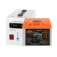 Комплект резервного питания LP (LogicPower) ИБП + литиевая (LiFePO4) батарея (UPS B500 + АКБ LiFePO4 640W)