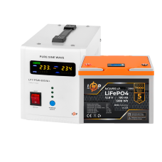 Комплект резервного живлення LP (LogicPower) ДБЖ + літієва (LiFePO4) батарея (UPS B800+ АКБ LiFePO4 1280W)