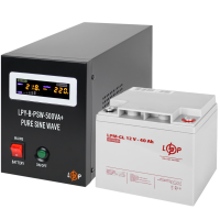 Комплект резервного живлення для котла LP (LogicPower) ДБЖ + гелева батарея (UPS B500 + АКБ GL 520W)