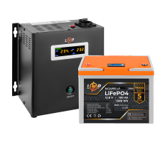 Комплект резервного живлення LP (LogicPower) ДБЖ + літієва (LiFePO4) батарея (UPS W500+ АКБ LiFePO4 1280W)