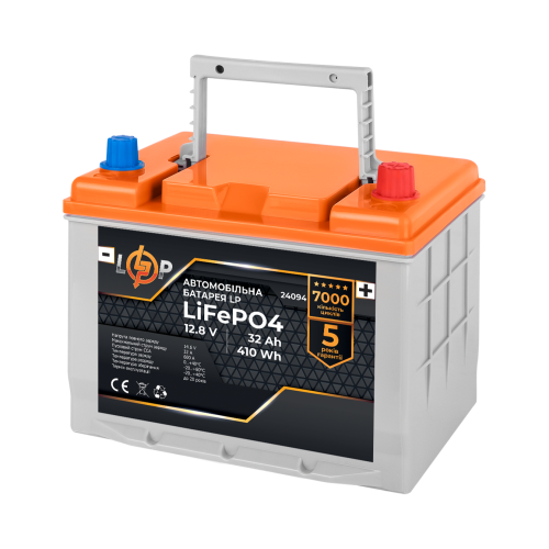 Автомобільний акумулятор літієвий LP LiFePO4 12V - 32 Ah (+ праворуч)
