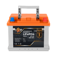 Автомобільний літієвий акумулятор LP LiFePO4 12V - 64 Ah (+ праворуч)