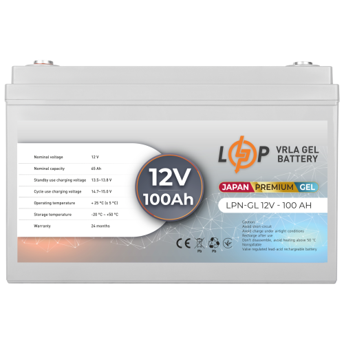 Акумулятор гелевий LPN-GL 12V - 100 Ah
