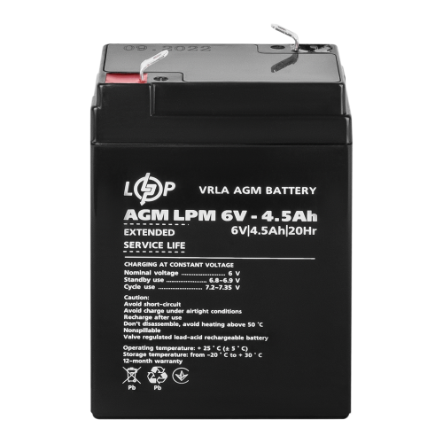 Акумулятор AGM LPM 6V - 4.5 Ah