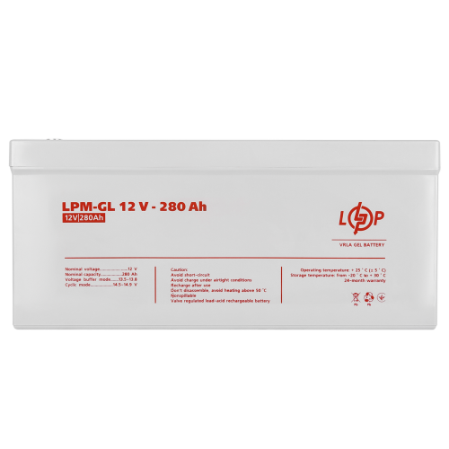 Акумулятор гелевий LPM-GL 12V - 280 Ah