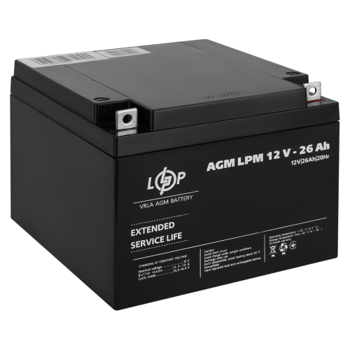 Акумулятор AGM LPM 12V - 26 Ah