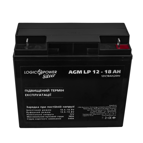 Акумулятор AGM LP 12V - 18 Ah Silver