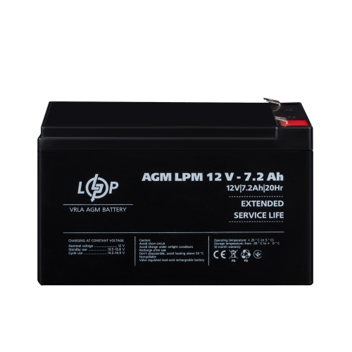 Акумулятор AGM LPM 12V - 7.2 Ah