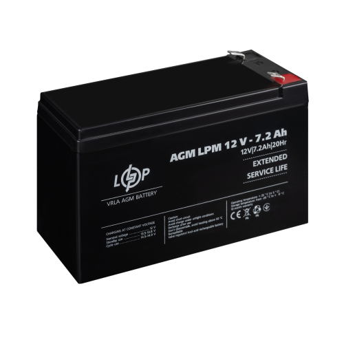 Акумулятор AGM LPM 12V - 7.2 Ah