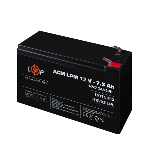 Акумулятор AGM LPM 12V - 7.5 Ah