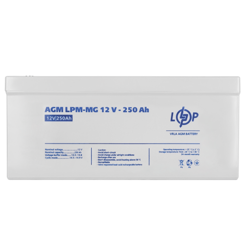 Акумулятор мультигелевий LPM-MG 12V - 250 Ah