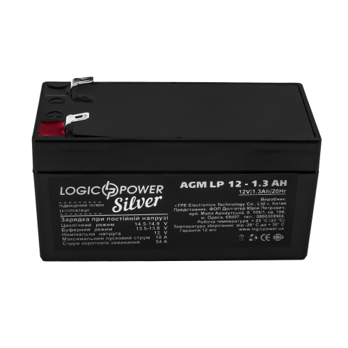 Акумулятор AGM LP 12V - 1.3 Ah Silver