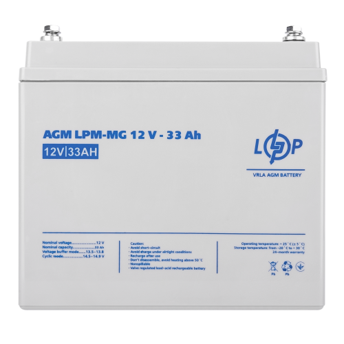 Акумулятор мультигелевий LPM-MG 12V - 33 Ah
