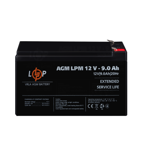 Акумулятор AGM LPM 12V - 9 Ah
