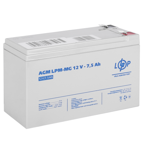 Акумулятор мультигелевий LPM-MG 12V - 7.5 Ah