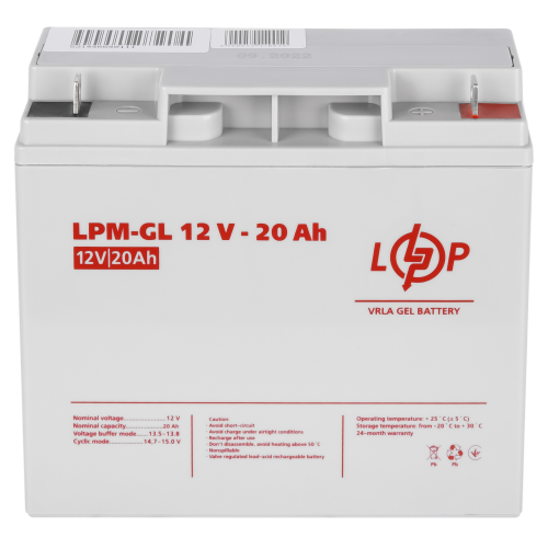 Акумулятор гелевий LPM-GL 12V - 20 Ah