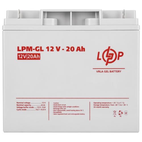 Акумулятор гелевий LPM-GL 12V - 20 Ah